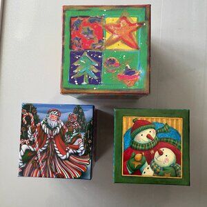 Set of 3 Holiday Gift Boxes DIY Exploding Gift Box